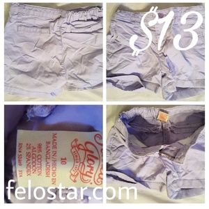girl short pjean pants faded glory size 10 purple